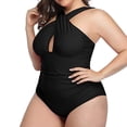 thumbnail image 4 of Sngxgn Swimsuit Women Tummy Control Vintage Swimsuits U Back Modest Swimwear(Black,XXXL), 4 of 8