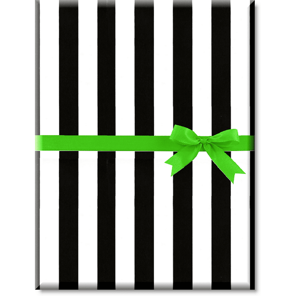 Black and White Stripe Birthday / Special Occasion Gift Wrap Wrapping