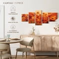 thumbnail image 5 of Elephant Stock Summer Poppies Wall Art - Horizontal Multi Panel Canvas - Living Room Wall Decor - Abstract Multi Panel - Orange And Gold Decor By Silvia Vassileva - 74" x 34", 5 of 8