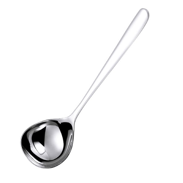 Cucharas profundas para fideos de acero inoxidable, cubiertos, cucharas soperas grandes, cuchara grande para servir, utensilios de cocina