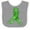Heather and White, variant on Inktastic Mental Health Awareness Ribbon with Green Hearts Boys or Girls Baby Bib