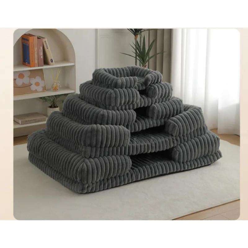 Calming Dog Bed Orthopedic Memory Foam Sofa Couch Waterproof Removable Cover Plush Mat for Small Medium Large Dogs