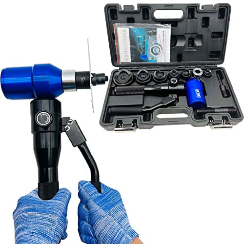 IBOSAD Hydraulic Knockout Hole Punch Driver Kit 1/2 to 2 inch Electrical Conduit Hole Cutter Set KO Tool Kit Metal Sheet Puncher