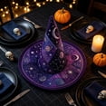 thumbnail image 6 of sruoe Halloween Quilted Witch Hat, Mystical Wizard Headwear, Halloween Party Accessory, Halloween Holiday Decor for Costume Match，Themed Gathering，Shelf Display, 6 of 8