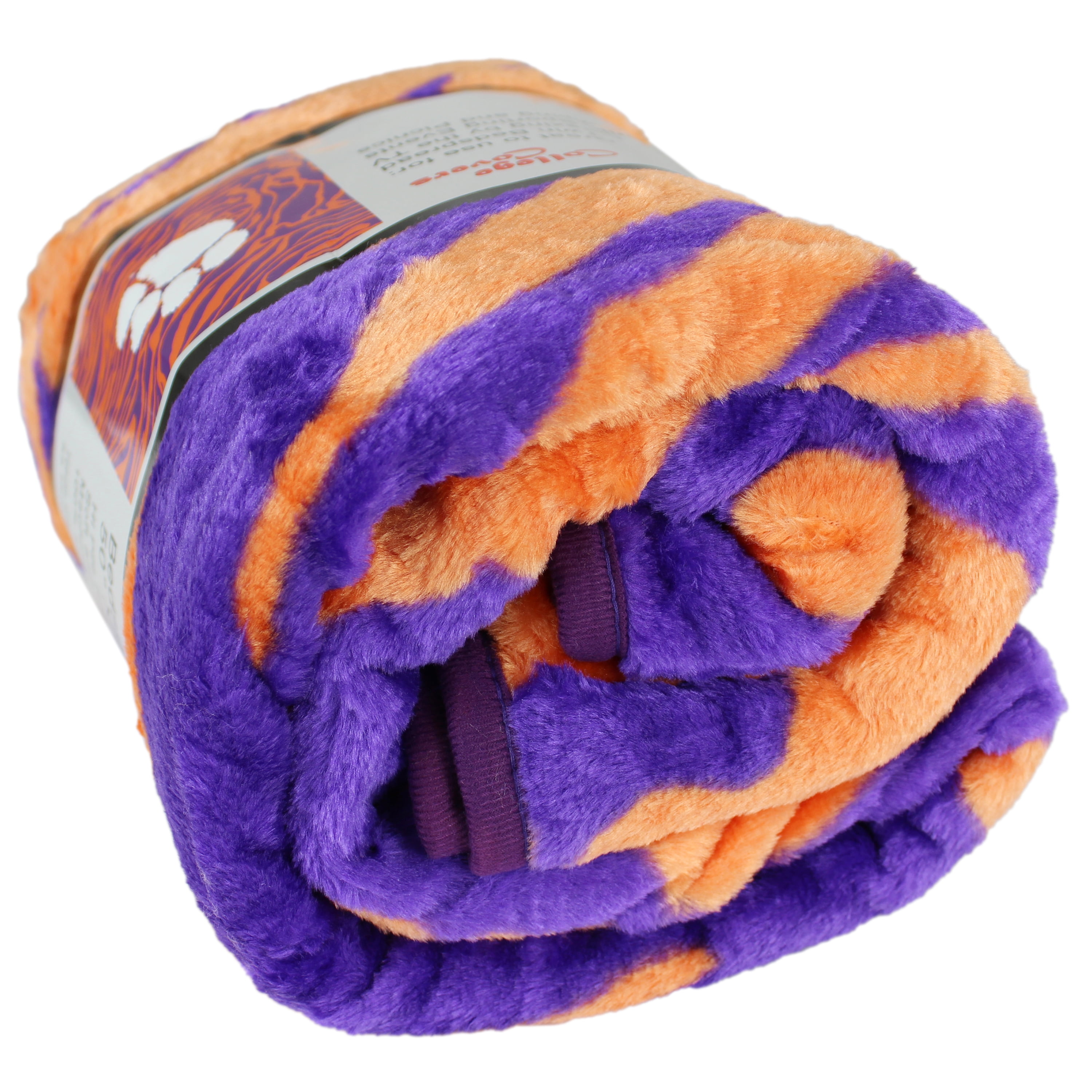 College Covers Everything Comfy Clemson Tigers Soft Raschel Throw Blanket, 60" x 50"