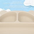 thumbnail image 3 of Assiette à Succion, Assiette pour Bébé en Silicone en Forme d'Ourson avec Succion, Conception à 3 Compartiments, Résistance aux Hautes Températures, Assiettes pour Bébé pour Salle à Manger, Jardin d'Enfants, 3 of 7