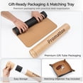 thumbnail image 3 of Promattoo 31.5" x 15.7" Waterproof Non-Slip PU Leather Desk Pad Protector with Storage Tray & Premium Gift Box, Desk Mat Blotter Writing Pad for Office, Home & Gaming,Classic Black, 3 of 10