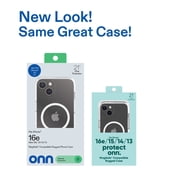 onn. MagSafe Compatible Rugged Phone Case for iPhone 16e / iPhone 15 / iPhone 14 / iPhone 13