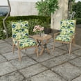 thumbnail image 2 of Jordan Manufacturing 44" x 22" Rebecca Asparagus Green Floral Rectangular Outdoor Chair Cushion with Ties and Hanger Loop, 2 of 12