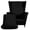 Pure Black, variant on XYZCANDO Pure Black Velvet 2 Piece Wingback Chair Cover Set, Stretch Washable Armchair Slipcover Protector for Living Room Bedroom Furniture Decor