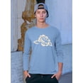 thumbnail image 2 of Vintage Rose Floral Art Tee Long Sleeve Men's, 2 of 4