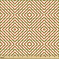 thumbnail image 2 of Ambesonne Geometric Fabric by the Yard Upholstery, Rhombus Illusion Stripes, 1 Yard, Burnt Orange White, 2 of 5