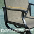thumbnail image 3 of Vicllax 7-Piece Outdoor Patio Dining Set Metal Swivel Chairs & Round Steel Table with Umbrella Hole, 3 of 11