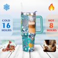 thumbnail image 4 of 40oz Cartoon Movie Stainless Steel Tumbler with Lid and Straw,Spill Proof Cartoon Travel Cup for Cartoon Lovers Double Wall Vacuum Insulated Coffee Mug with Handle Greenish-blue, 4 of 7