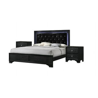 Micah black 2024 led bedroom set