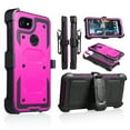 thumbnail image 4 of for 5" Google Pixel 2 pixel2 Case Phone Case 360° Cover Screen Protector Clip Holster Kick Stand Armor Layers Grip Sides Shock Bumper Peach, 4 of 4