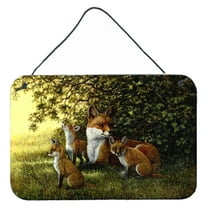Carolines Treasures BDBA0382DS812 Foxes Resitng under the Tree Wall or Door Hanging Prints  8x12 multicolor