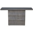 thumbnail image 2 of Handcarved Modern 31 Inch Tall Console Table | Distressed Gray Natural Finish Wood | Solid Wood Square Hallway Table | Indian Furniture, 2 of 4