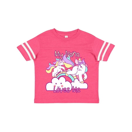 

Inktastic My Nana Loves Me Unicorn Gift Toddler Toddler Girl T-Shirt