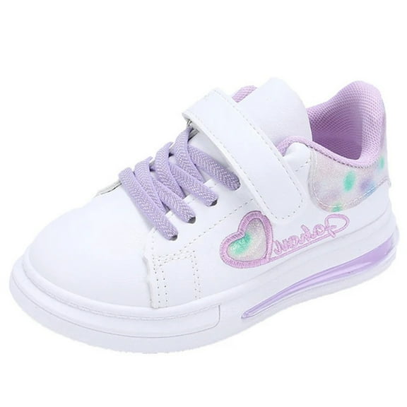 BOBOGOJP Girls Shoes Little Kids Toddler Sneaker with Hook and Loop Casual Party School Dream Color Shoes Purple for 13