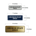 thumbnail image 4 of Standard Church Staff Only Sign (Black Gold) - Large, 4 of 5