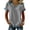 Light Gray #085, variant on Denim Patchwork Shirt Women Casual Waffle Top Short Sleeve V Neck Shirt Vintage Jean Shirts Color Block Tops Wine XL