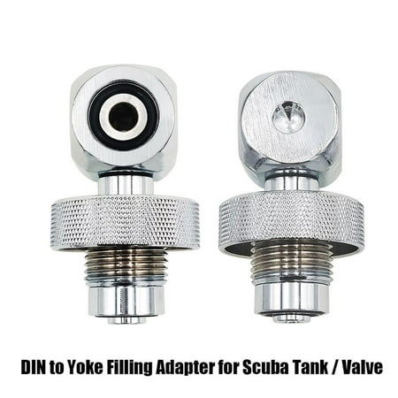 

Stainless Steel Scuba Diving Cylinder Adapter Din G5/8 Male Screw Convert Din to Yoke Insert Tank Adaptor for Outdoor Water Sport