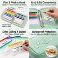 thumbnail image 4 of Waterproof Pill Pouch Set-14Pcs Bags Inside, Zipper Pill Case with 14 Day Zipper Pouches Organizer Travel Medicine Weekly Vitamin Medication Reusable Portable Large Holder Daily Container(Black), 4 of 8
