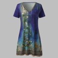 thumbnail image 2 of Puliio Summer Dresses for Women Short Sleeve V Neck Floral Print Mini Casual Boho Beach Sundress, 2 of 5