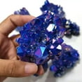 thumbnail image 2 of K-KED Natural Aura Blue Titanium Rock Quartz Crystal Cluster Specimen Stone Healing-About 80g, 2 of 6