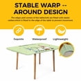 thumbnail image 4 of Happy Easter Table Cloths for 4 Foot Rectangle Tables, Cute Gnomes Eggs Spring Daisy Flowers Green Patio Waterproof Elastic Fitted Tablecloths, Washable Rectangular Table Cover for Camping, 4 of 8
