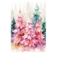 thumbnail image 2 of Festive Pink Christmas Garden Flag, Double Sided Yard Decoration with Snowman and Reindeer, Outdoor Flag for Garden, Porch, Patio, and Balcony, Holiday Season Ornament for Christmas Cheer, 2 of 6