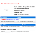 thumbnail image 2 of Cabin Air Filter - Compatible with 2009 - 2017 International LoneStar 2010 2011 2012 2013 2014 2015 2016, 2 of 2