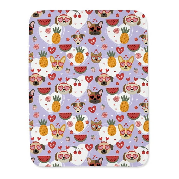 Love Dogs And Fruits Blanket -Image by Shutterstock,