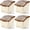 Khaki, variant on 4 Pack Large Rice Storage Containers 30 Lbs Airtight Flour Container with Seal Locking Lid and Measuring Cup Kitchen Dry Food Storage Bins for Cereal Sugar Beans(Butter Yellow)
