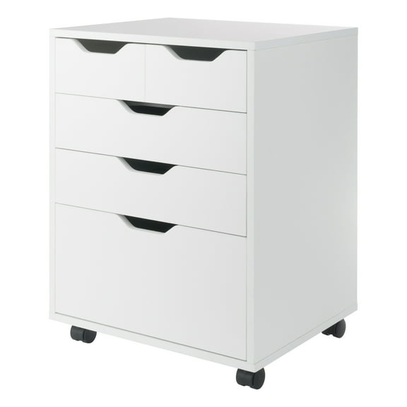 Winsome Halifax Bins & Drawers Storage Mobile Cabinet 10521, White Finish