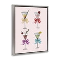 thumbnail image 4 of Stupell Industries Cute Ribbon Cocktails Food & Beverage Painting Gray Floater Framed Canvas Art Print Wall Art, 25 x 31, 4 of 10