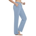 thumbnail image 5 of SPECIAL MAGIC Women Cotton Yoga Sweatpants with Drawstring Wide Leg Lounge Pajama Pants for Workout Jogging Running Home & Leisure, 5 of 7