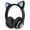 Black, variant on TCJJ Kids Headphones, Cat Ear Wireless Headphones, LED Light Up Kids Bluetooth Headphones Over On Ear w/Microphone for Phone