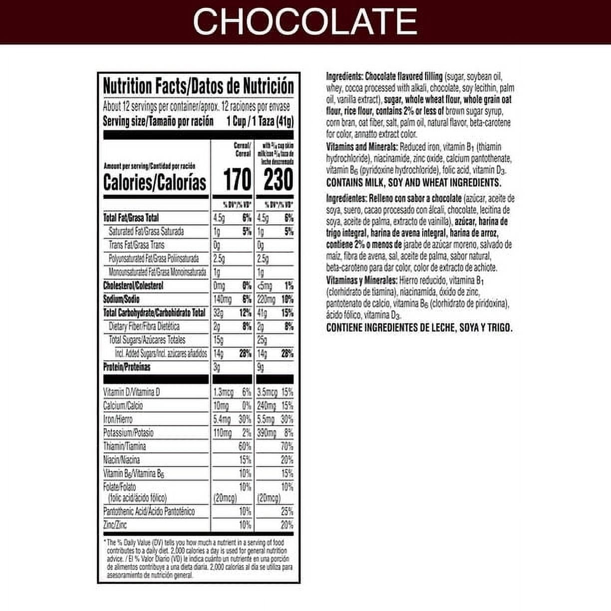 Kellogg's Krave Breakfast Cereal, Kids Cereal, Family Breakfast, Family Size, Chocolate, 17.3oz Box - Pack of 3