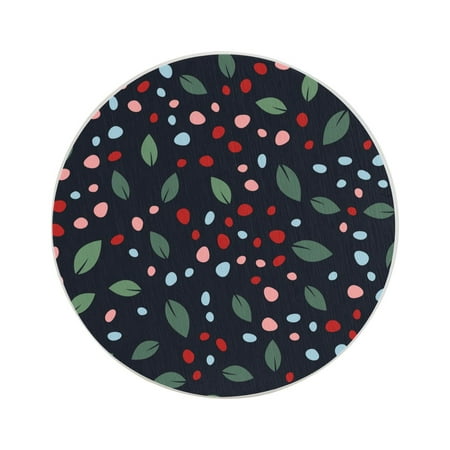 

Circular Drink Coasters Set Leaves Patterns Beautiful Home Decor Diatomite Heat-Resistant Diatomite Protect Table Countertop