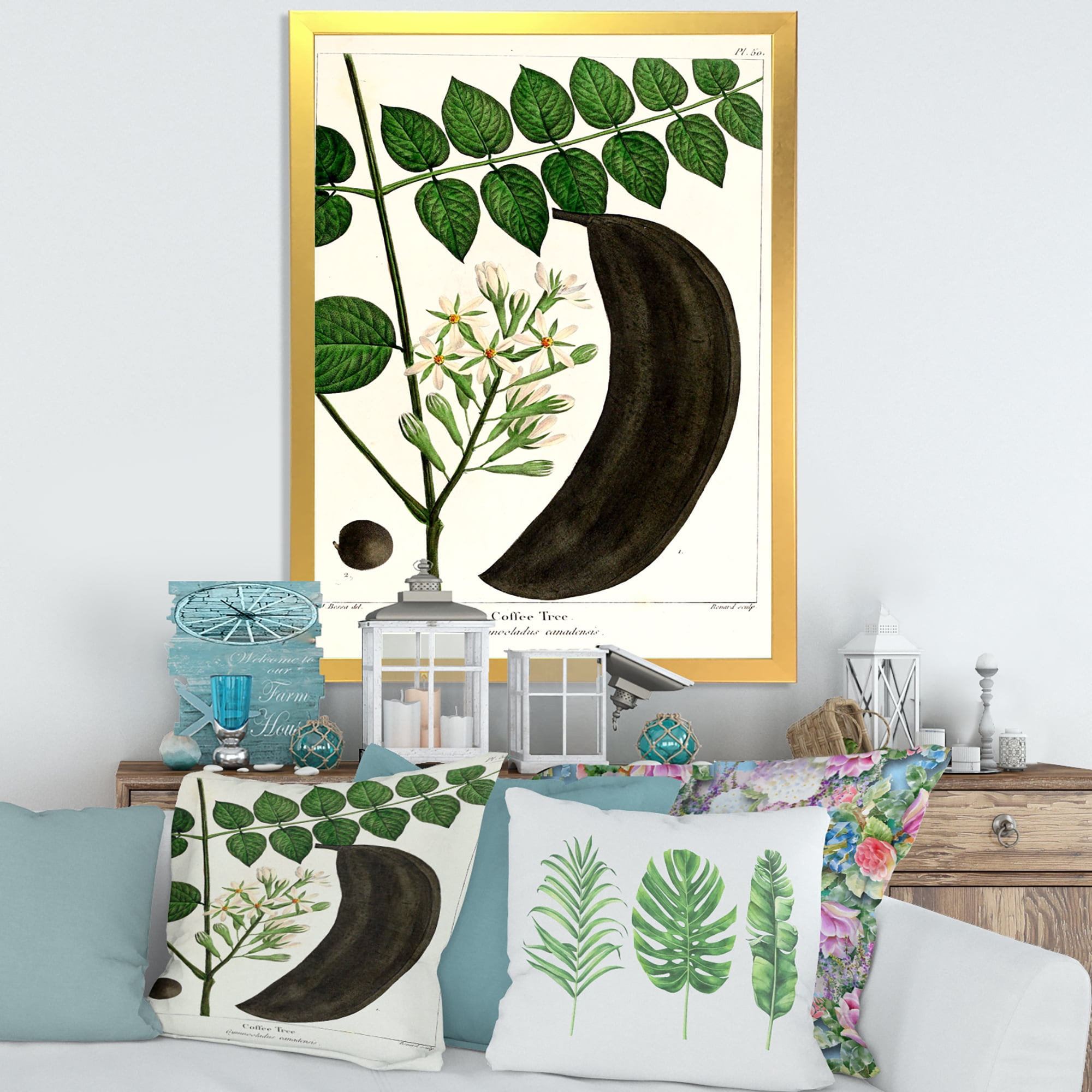 Designart 'Ancient Plant Life IX' Traditional Framed Art Print