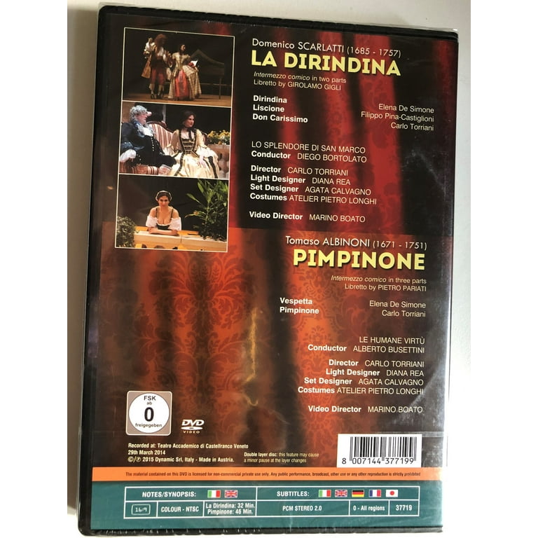 半額以下で買えるクーポン特集 Scarlatti: La Dynamic (DVD), Pimpinone Albinoni: - Dirindina その他