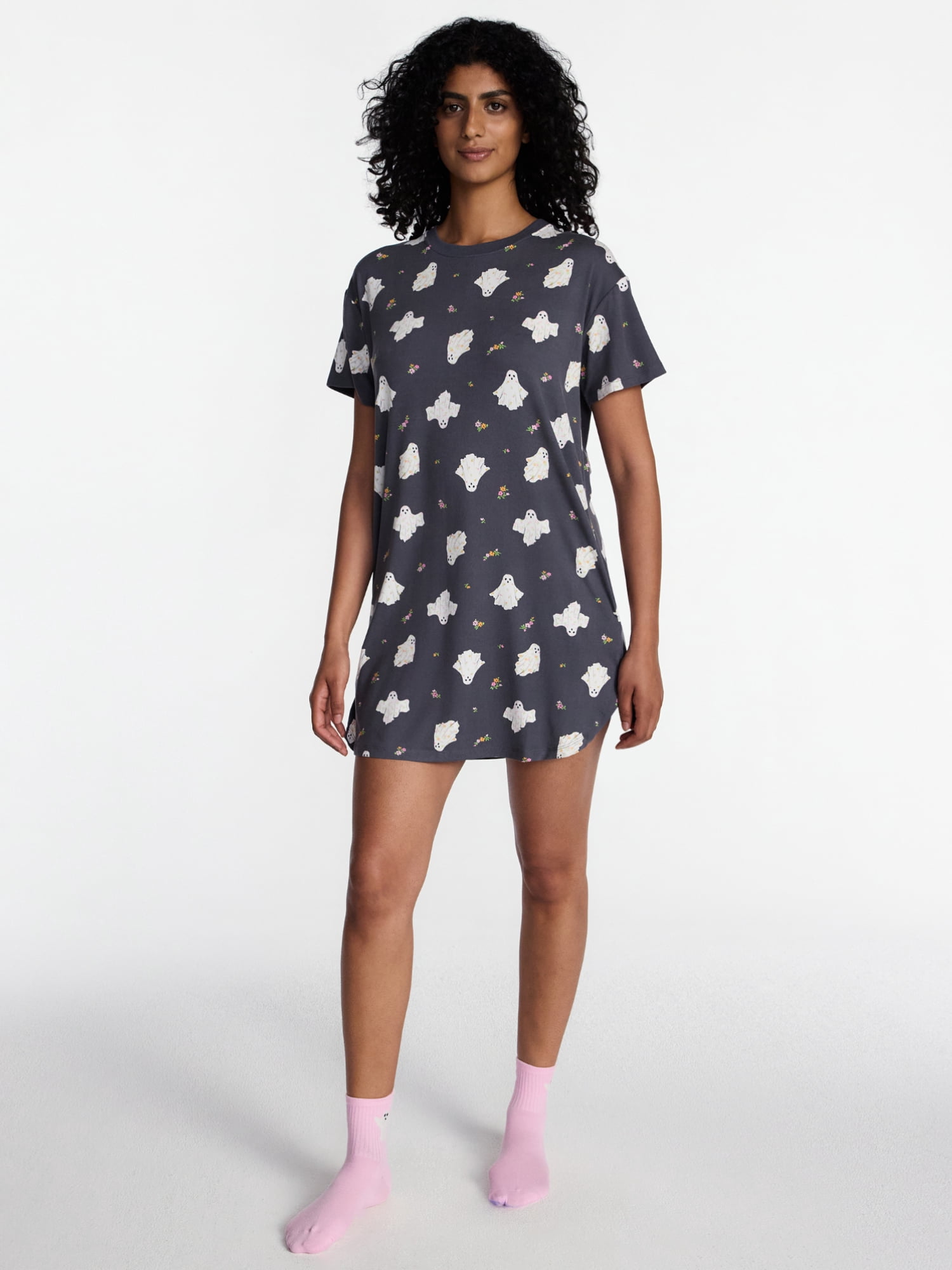 Halloween Women's Sleepshirt Top and Socks Set from Way to Celebrate, 2-Piece, Sizes XS-3X