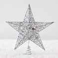thumbnail image 2 of Yoyauz Christmas Tree Star Topper, Gold/Silver/Red Glittered Metal Christmas Glitter Star Ornament Treetop Decoration Fit for General Size Christmas Tree 6/8/10inch, 2 of 5