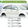 thumbnail image 2 of Exterior Door Handle Cover Trim Door Handle Cover for Honda CR-V 17-23 Silver Tone ABS 1 Set, 2 of 7
