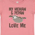 thumbnail image 4 of Inktastic My Memaw and Pepaw Love Me Sloth Girls Baby T-Shirt, 4 of 5