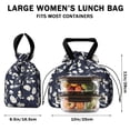 thumbnail image 5 of Pioneer Flower Floral Print Pattern Drawstring Lunch Bag Women - Drawstring Lunch Bag Insulated for Work Office - Stain-Resistant Large Lunchbags for Women with Multi-Pockets, 5 of 6