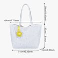 thumbnail image 2 of Hsqqdc Large Canvas Tote Bag, Lightweight Star Spot Shoulder Handbag for Work Travel, 2 of 7