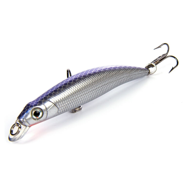 6pc Soft Silicone green Minnow shiner silver Fishing Lure